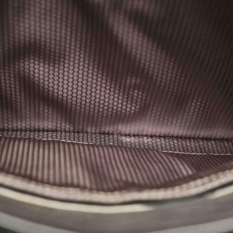 Pre Owned Montblanc Black Leather and Nylon Single Gusset Nightflight Briefcase