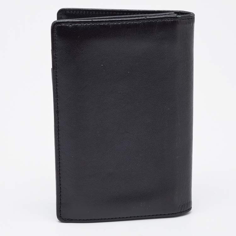 Pre Owned Montblanc Black Leather Meisterstuck Bifold Card Holder