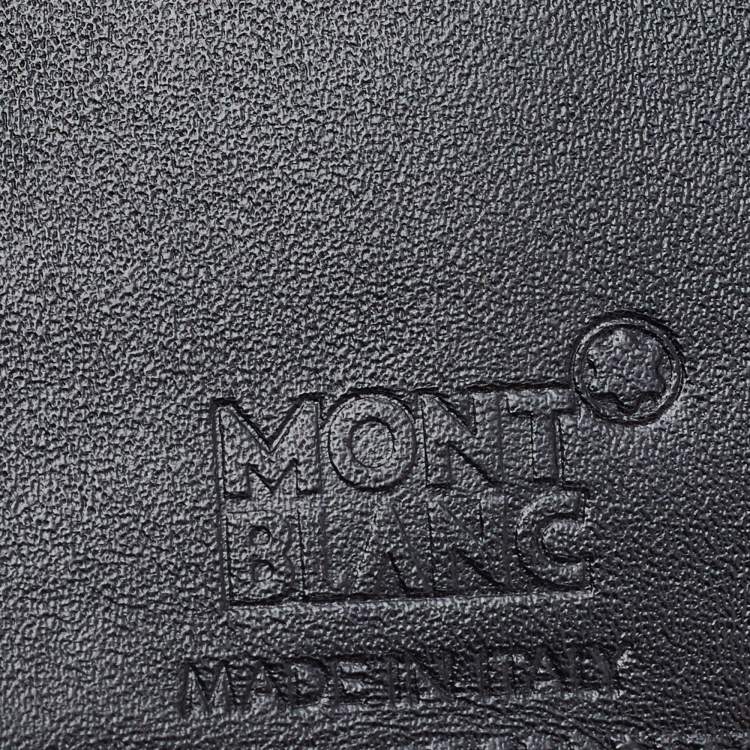 Pre Owned Montblanc Black Leather Meisterstuck Bifold Card Holder