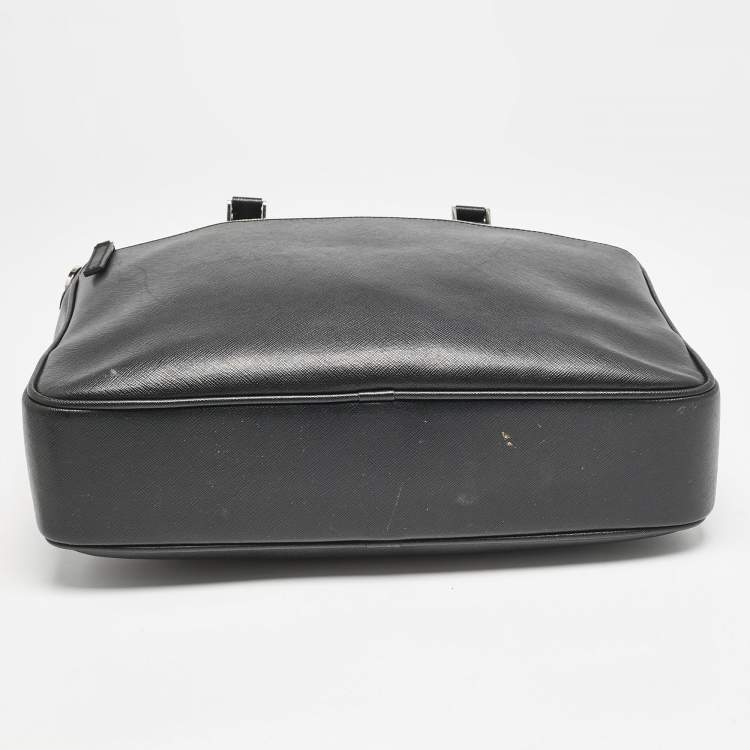 Pre Owned Montblanc Black Leather Sartorial Document Briefcase