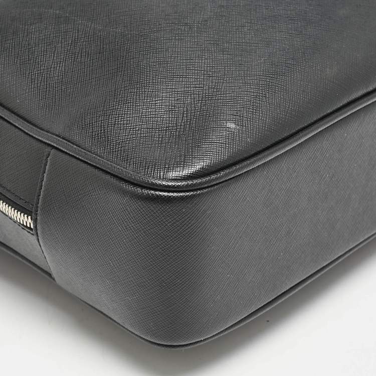 Pre Owned Montblanc Black Leather Sartorial Document Briefcase