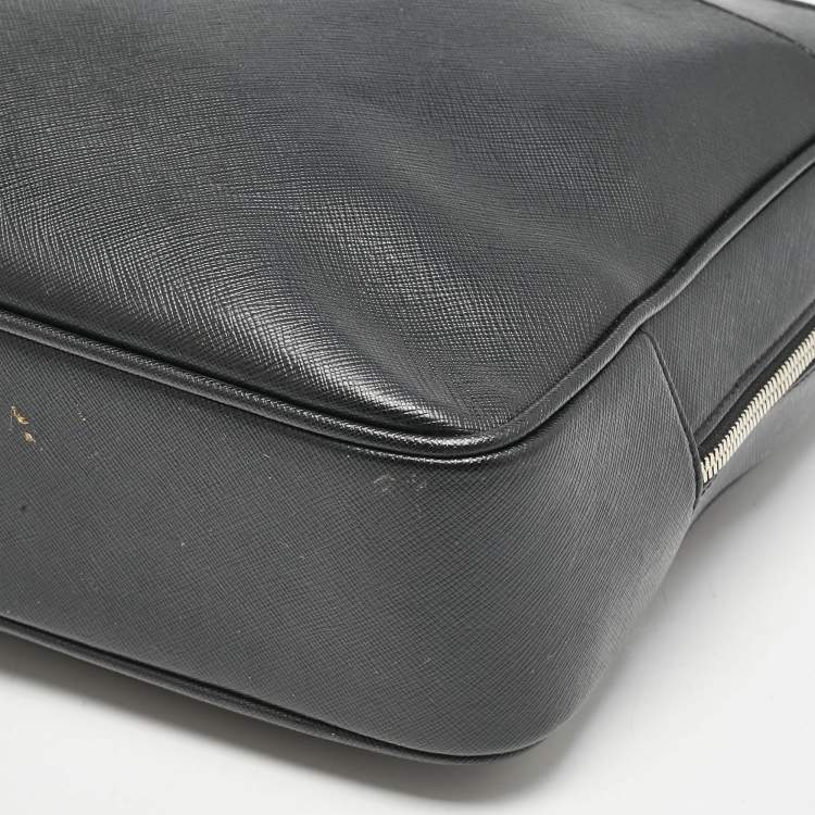 Pre Owned Montblanc Black Leather Sartorial Document Briefcase
