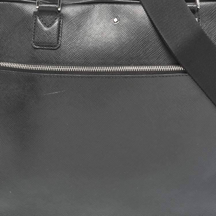 Pre Owned Montblanc Black Leather Sartorial Document Briefcase
