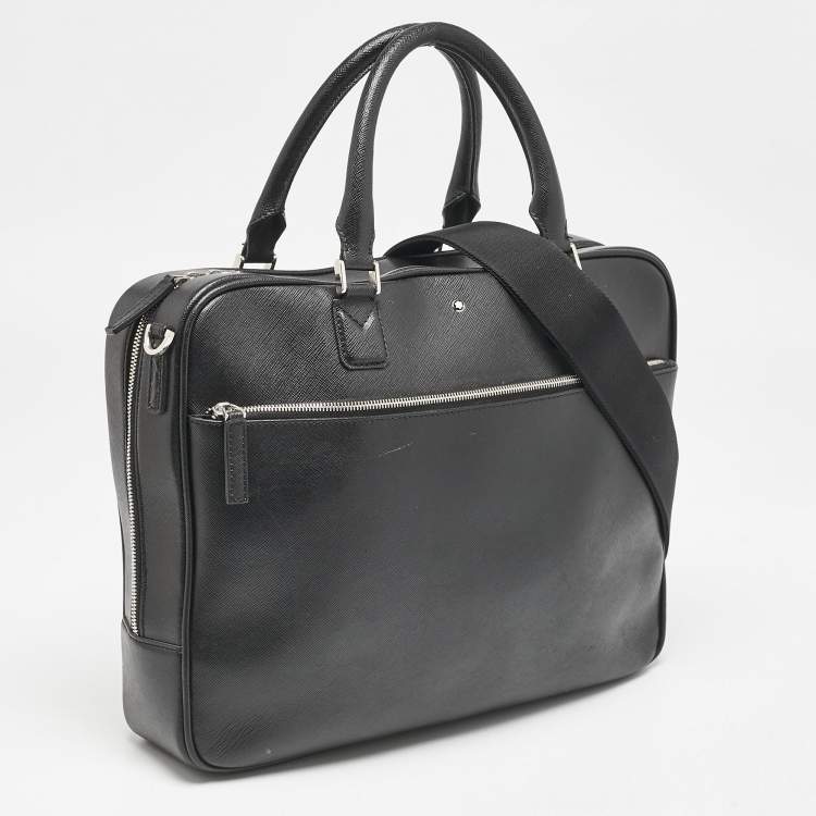 Pre Owned Montblanc Black Leather Sartorial Document Briefcase