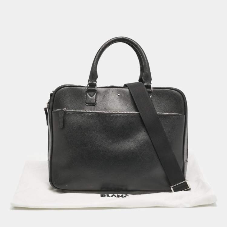 Pre Owned Montblanc Black Leather Sartorial Document Briefcase