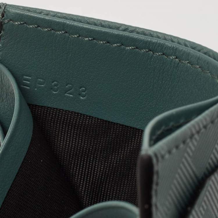 Pre Owned Montblanc Green Textured Leather Extreme 3.0 Card Holder