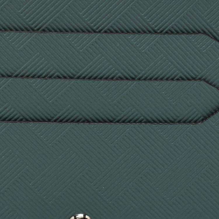 Pre Owned Montblanc Green Textured Leather Extreme 3.0 Card Holder