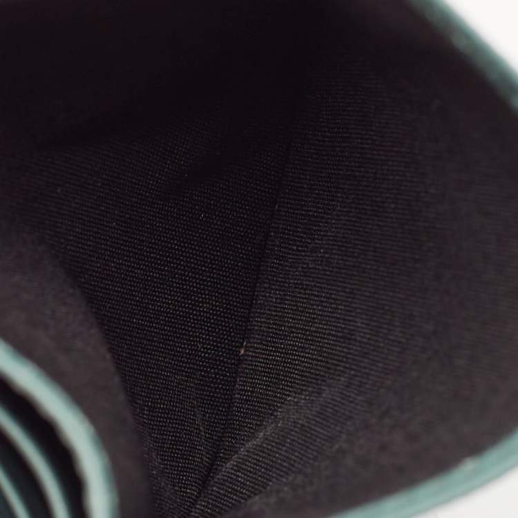 Pre Owned Montblanc Green Textured Leather Extreme 3.0 Card Holder
