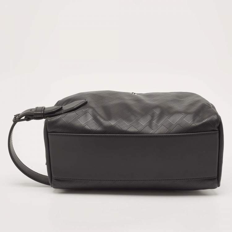 Pre Owned Montblanc x Zidane Black/Green Leather and Rubber Extreme 3.0 Pattern Pouch
