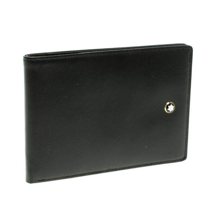 مملوكة مسبقًا Montblanc Black Leather Meisterstuck Notepad Wallet