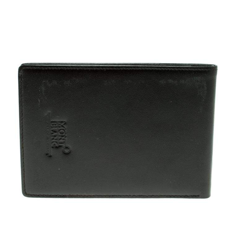 مملوكة مسبقًا Montblanc Black Leather Meisterstuck Notepad Wallet