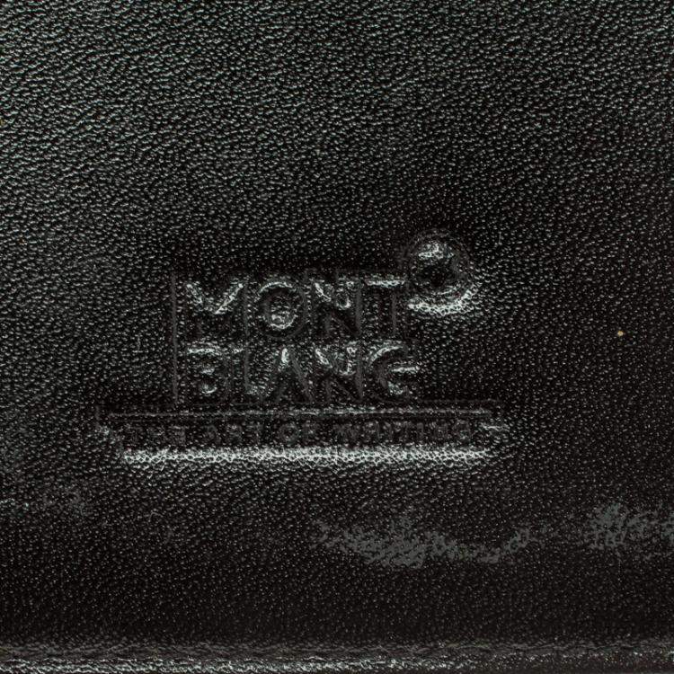 مملوكة مسبقًا Montblanc Black Leather Meisterstuck Notepad Wallet