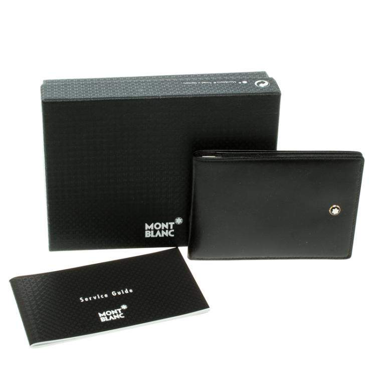 مملوكة مسبقًا Montblanc Black Leather Meisterstuck Notepad Wallet