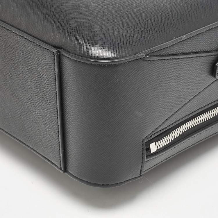 Pre Owned Montblanc Black Leather Large Sartorial Document Briefcase