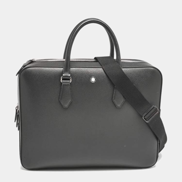 Pre Owned Montblanc Black Leather Large Sartorial Document Briefcase