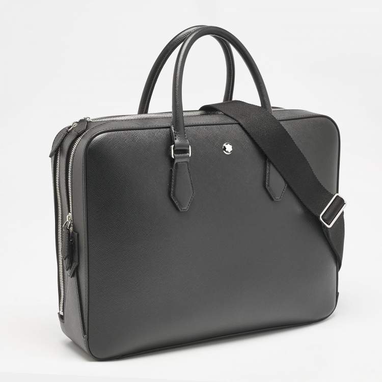 Pre Owned Montblanc Black Leather Large Sartorial Document Briefcase