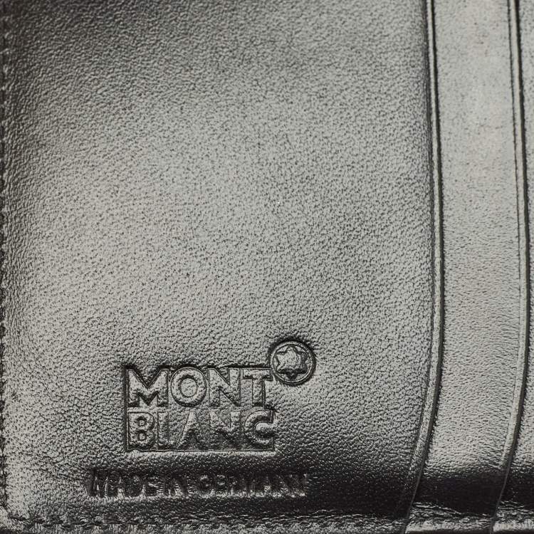 Pre Owned Montblanc Black Leather Meisterstuck 12CC Bifold Wallet