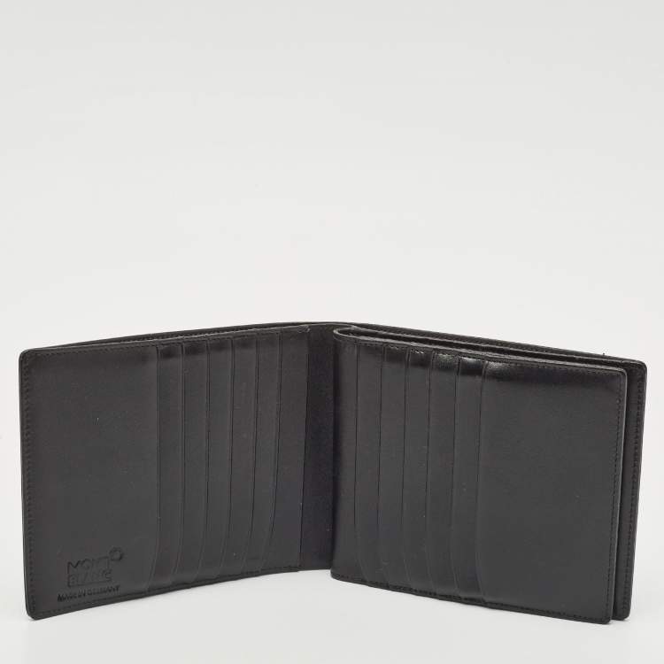 Pre Owned Montblanc Black Leather Meisterstuck 12CC Bifold Wallet
