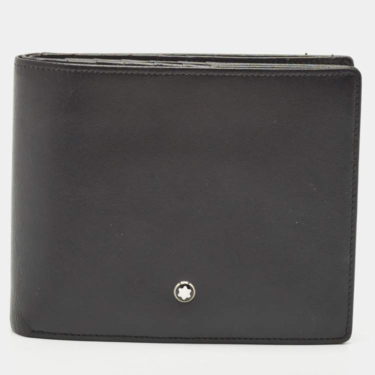 Pre Owned Montblanc Black Leather Meisterstuck 12CC Bifold Wallet