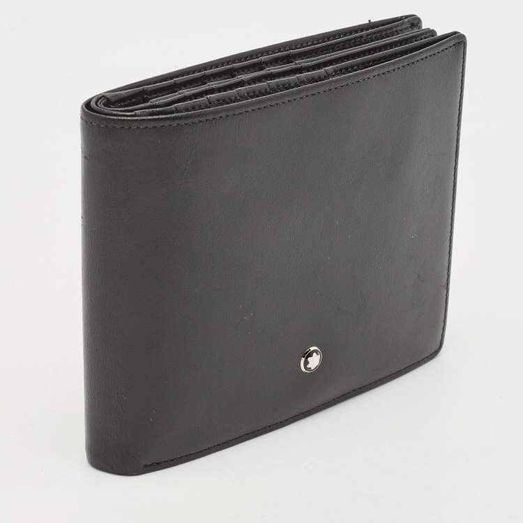 Pre Owned Montblanc Black Leather Meisterstuck 12CC Bifold Wallet