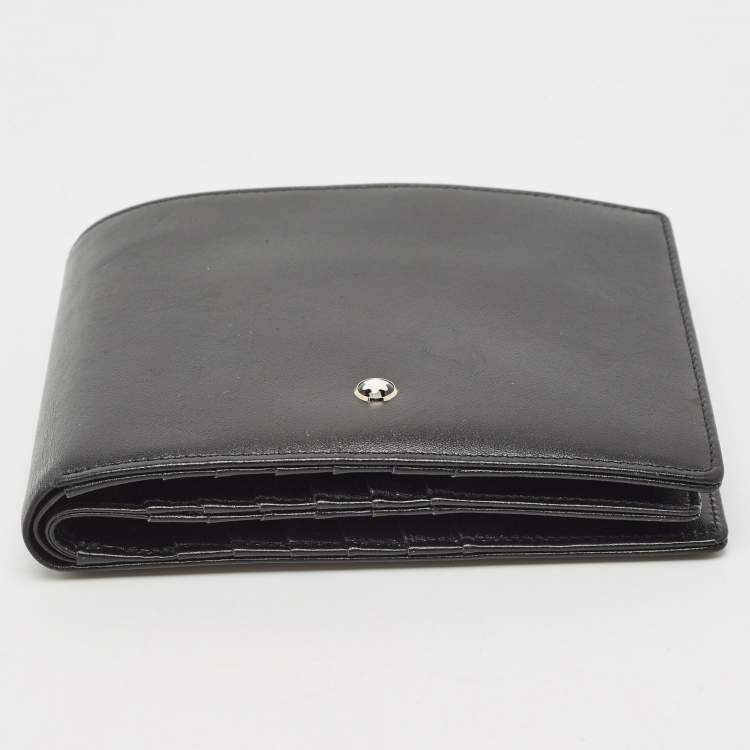 Pre Owned Montblanc Black Leather Meisterstuck 12CC Bifold Wallet