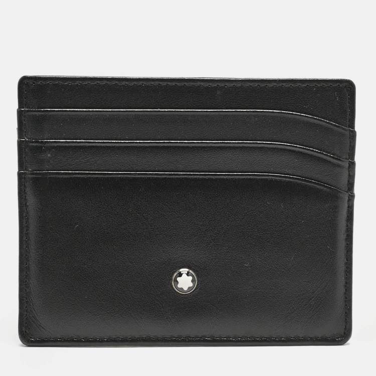 Pre Owned Montblanc Black Leather Meisterstuck 6CC Card Holder