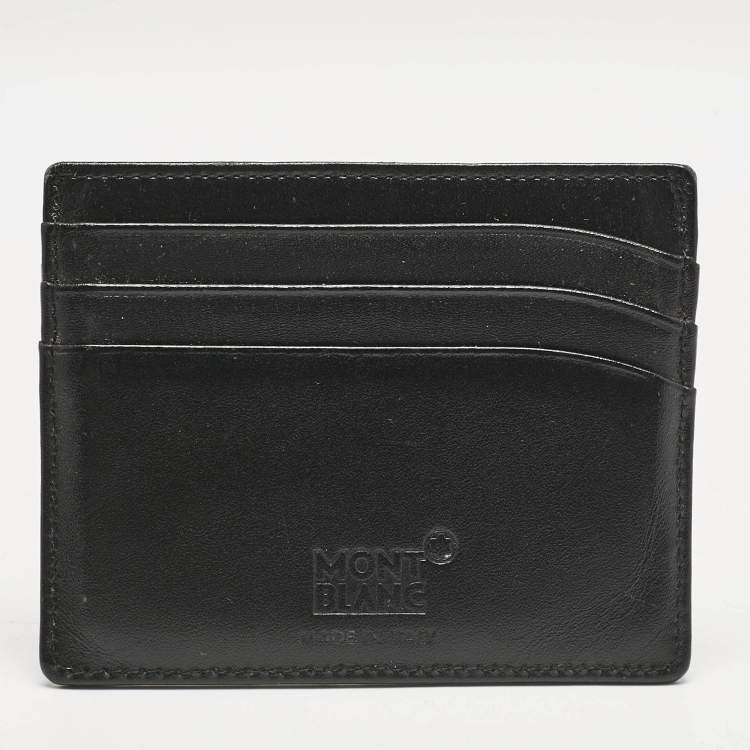 Pre Owned Montblanc Black Leather Meisterstuck 6CC Card Holder