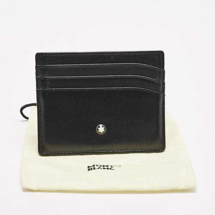 Pre Owned Montblanc Black Leather Meisterstuck 6CC Card Holder