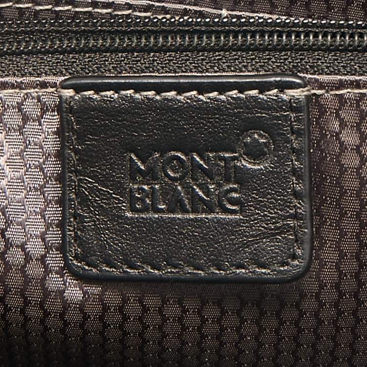 Pre Owned Montblanc Black Leather and Nylon Nightflight Travel Companion Wallet