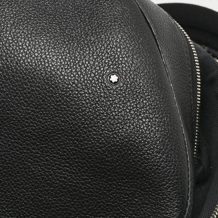 Pre Owned Montblanc Black Leather Meisterstuck Backpack