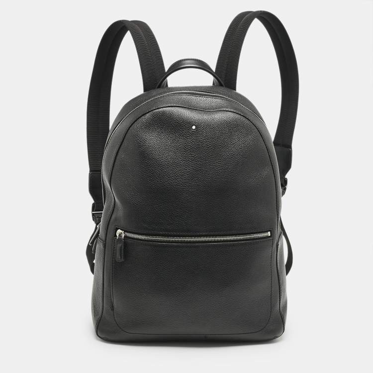 Pre Owned Montblanc Black Leather Meisterstuck Backpack