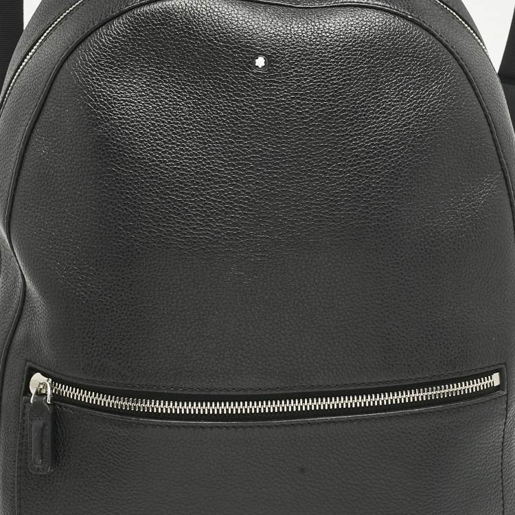 Pre Owned Montblanc Black Leather Meisterstuck Backpack