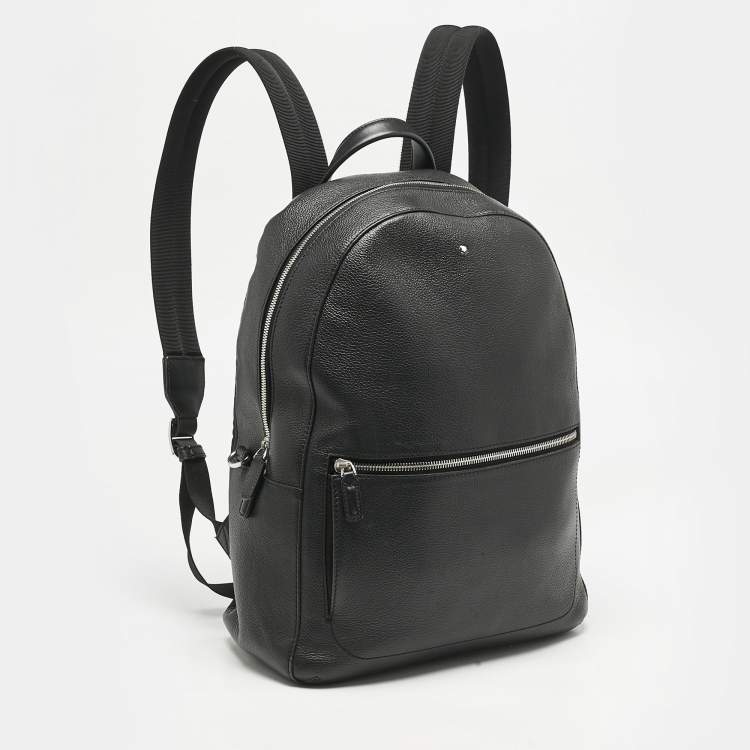 Pre Owned Montblanc Black Leather Meisterstuck Backpack