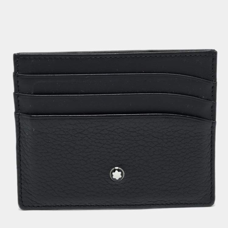 Pre Owned Montblanc Black Leather Meisterstuck Card Holder