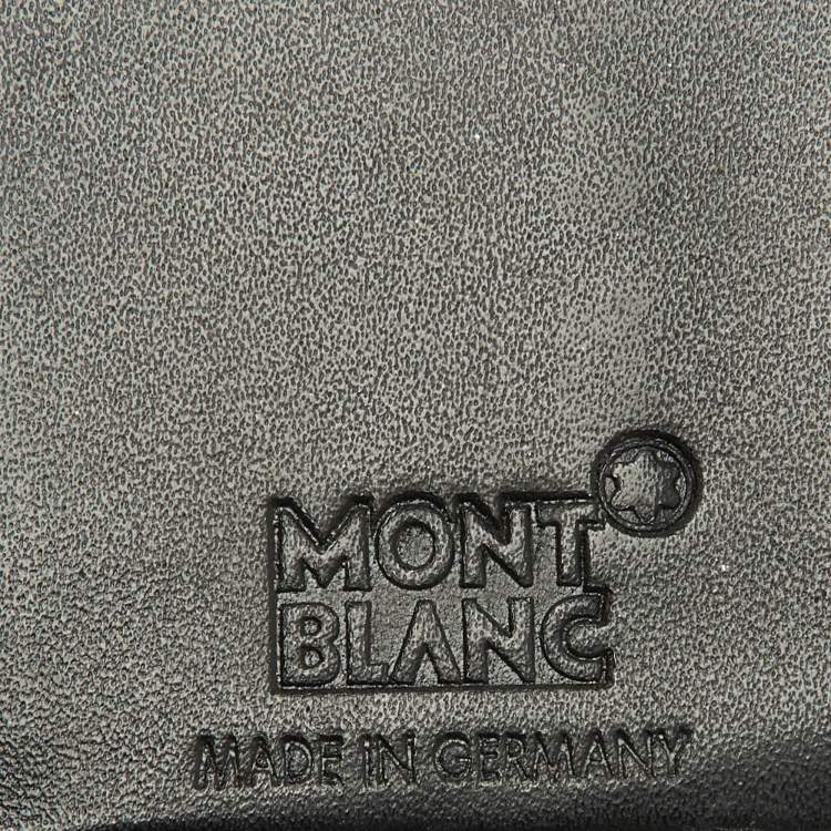 Pre Owned Montblanc Black Leather Meisterstuck Business Card Holder 9CC Trifold Wallet 
