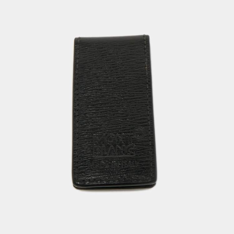 Pre Owned Montblanc Black Leather Westside Money Clip