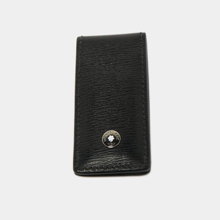 Pre Owned Montblanc Black Leather Westside Money Clip
