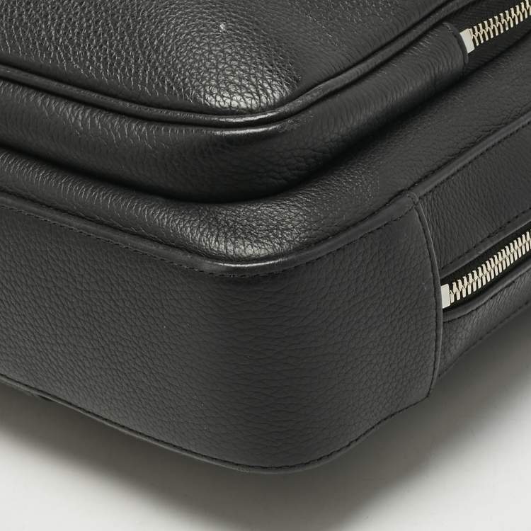 Pre Owned Montblanc Black Leather Sactorial Briefcase Bag