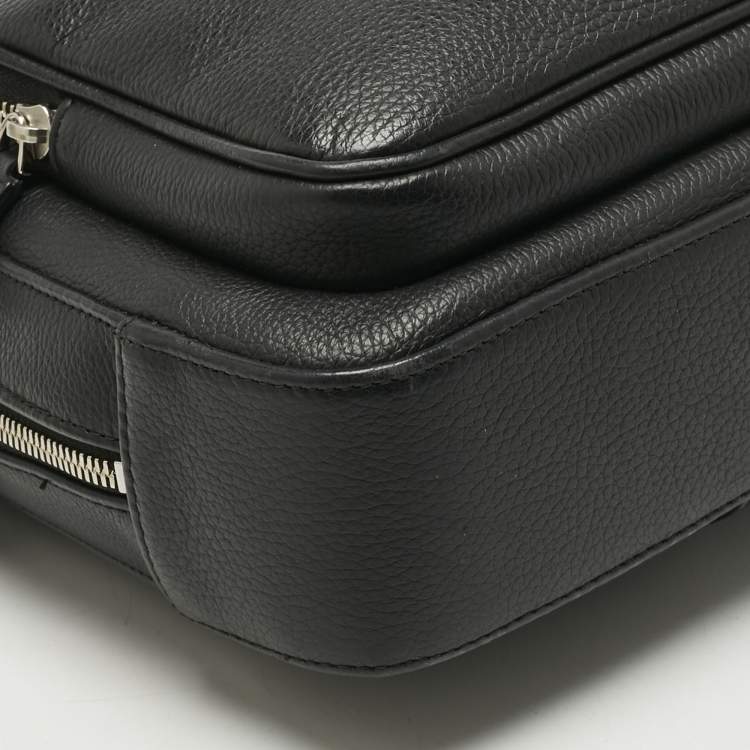 Pre Owned Montblanc Black Leather Sactorial Briefcase Bag
