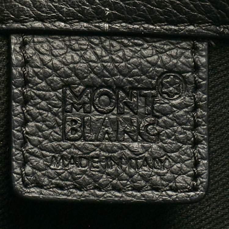 Pre Owned Montblanc Black Leather Sactorial Briefcase Bag