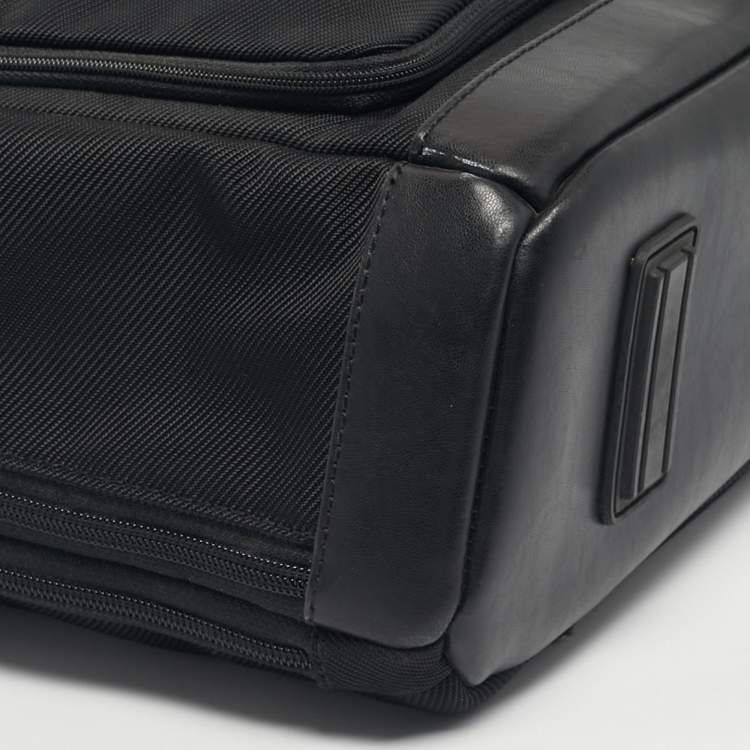 Pre Owned Montblanc Black Nylon and Leather Nightflight Document Briefcase