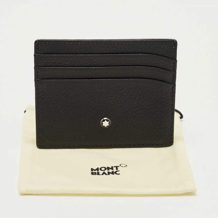 Pre Owned Montblanc Black Leather Meisterstuck Card Holder