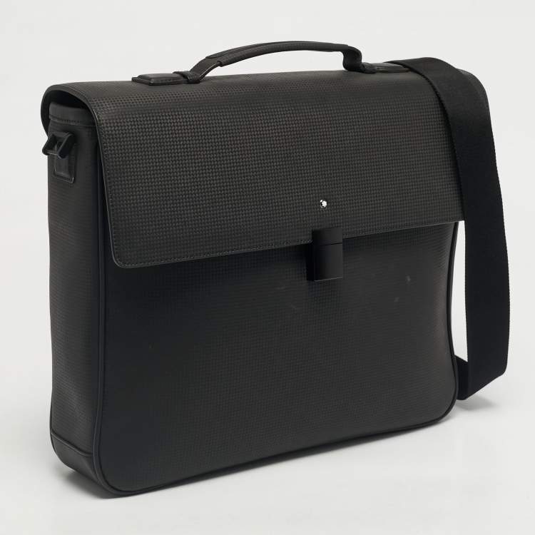 Pre Owned Montblanc Black Leather Meisterstück Urban Briefcase