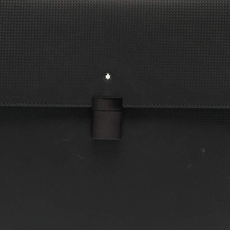 Pre Owned Montblanc Black Leather Meisterstück Urban Briefcase