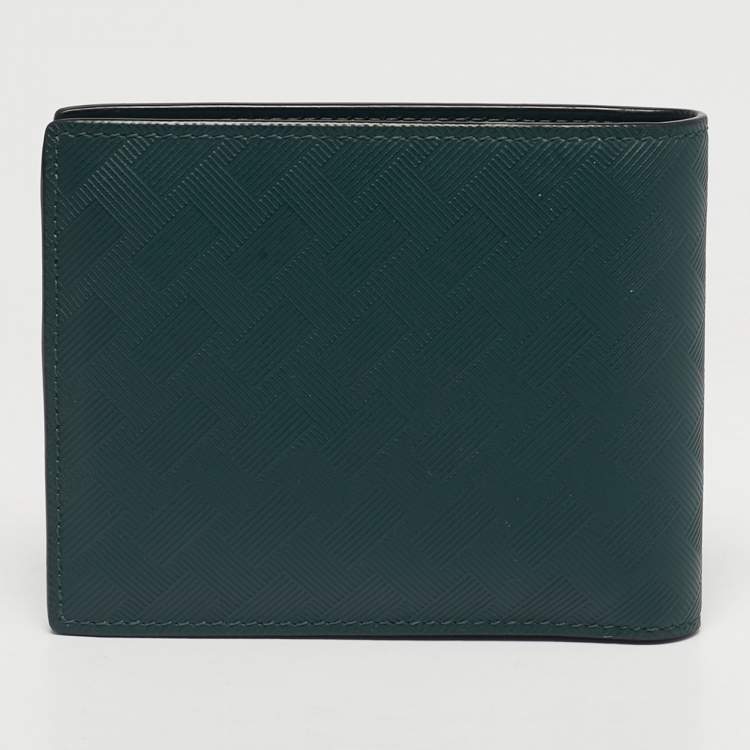Pre Owned Montblanc Green Textured Leather Extreme 3.0 Bifold Wallet