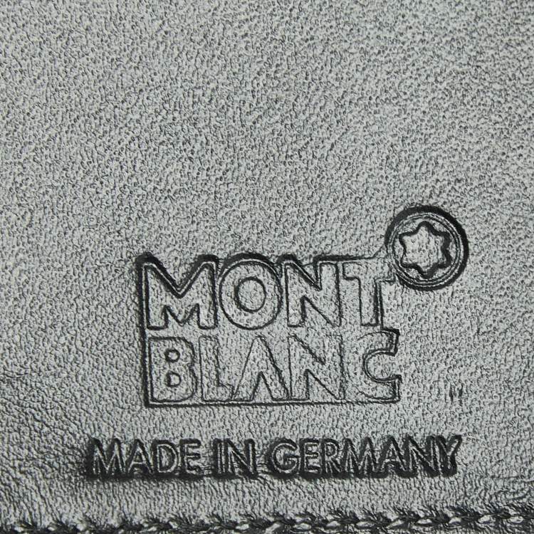 Pre Owned Montblanc Black Leather Meisterstuck Bifold Long Wallet