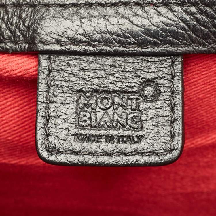 Pre Owned Montblanc Black Leather Meisterstuck Messenger Bag