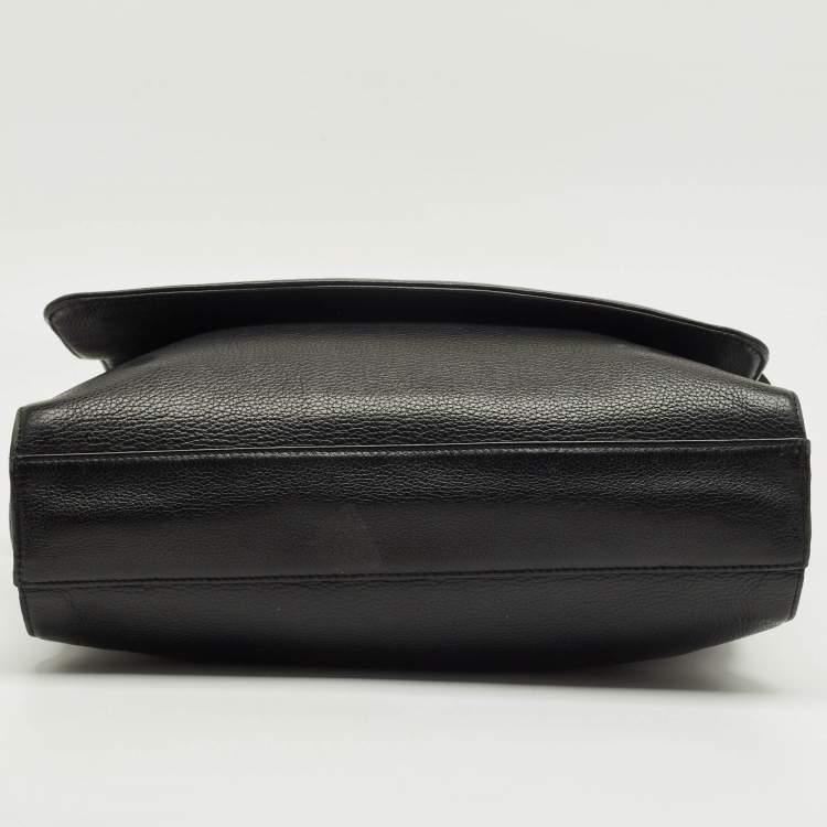 Pre Owned Montblanc Black Leather Meisterstuck Messenger Bag