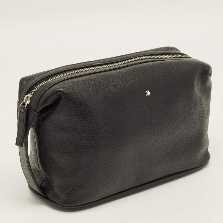 Pre Owned Montblanc Black Leather Meisterstuck Toiletry Pouch