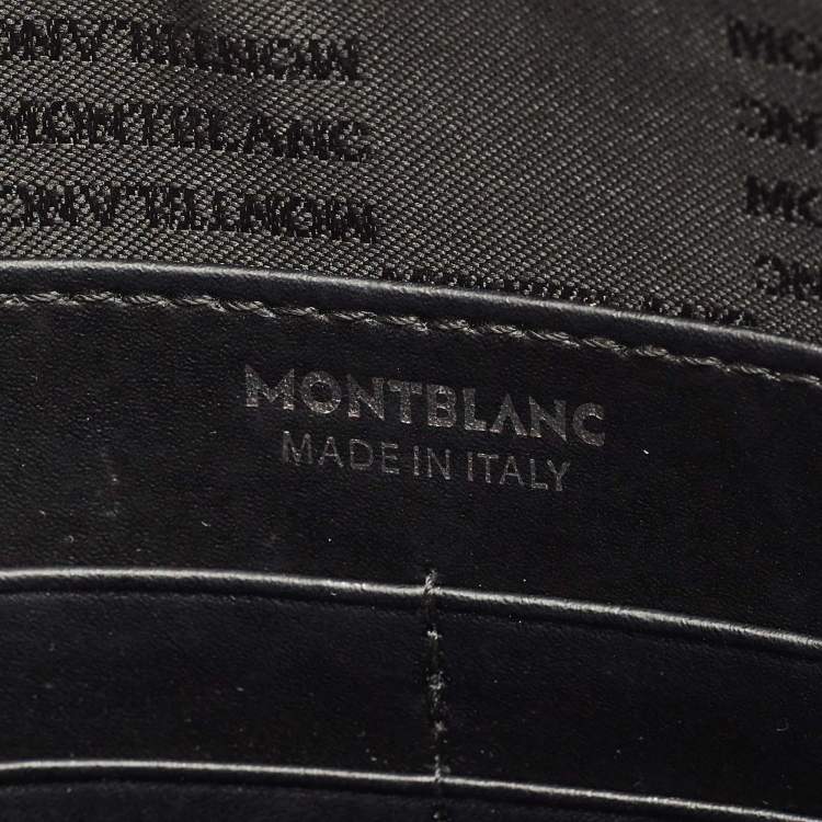 Pre Owned Montblanc Red Leather Meisterstuck Wristlet Pouch